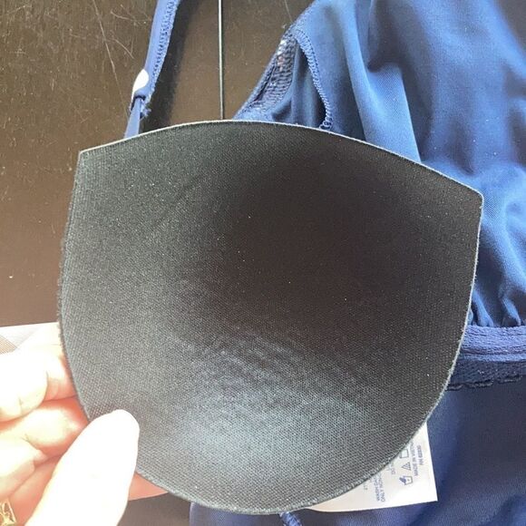 Lands' End Women's Navy Polka Dot Swim Top and Shorts - Picture 11 of 14